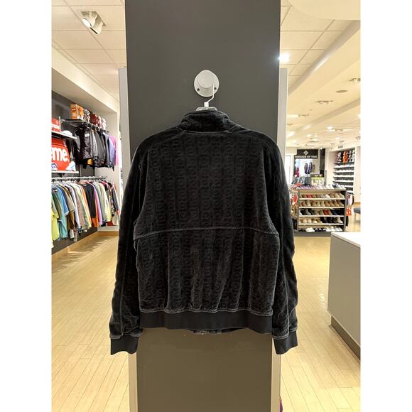 Supreme x Nike Velour All Over Swoosh Full Zip Track Jacket Black Velvet SS21 - Picture 7 of 7